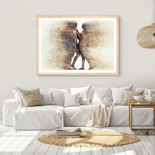 Poster in light oak frame - From Dust They Rose to Love - 40x30 cm