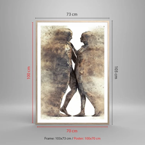 Poster in light oak frame - From Dust They Rose to Love - 70x100 cm