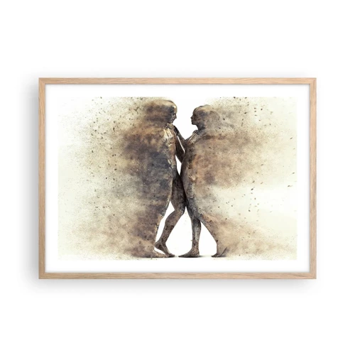 Poster in light oak frame - From Dust They Rose to Love - 70x50 cm