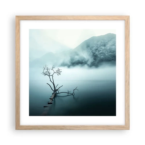 Poster in light oak frame - From Water and Fog - 40x40 cm