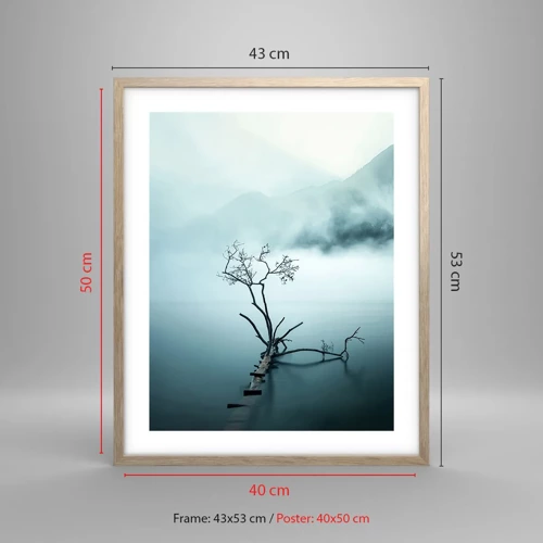 Poster in light oak frame - From Water and Fog - 40x50 cm