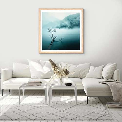 Poster in light oak frame - From Water and Fog - 60x60 cm