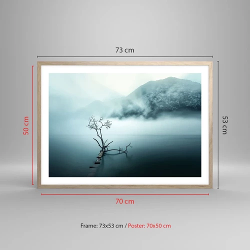 Poster in light oak frame - From Water and Fog - 70x50 cm