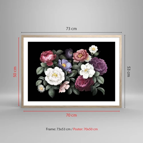 Poster in light oak frame - From an English Garden - 70x50 cm