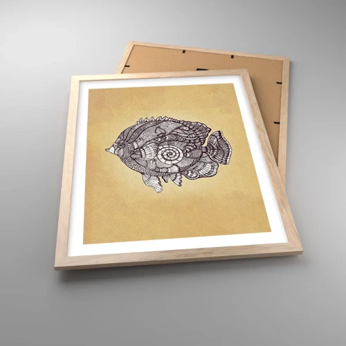 Poster in light oak frame - From the Ocean of Ornaments - 40x50 cm