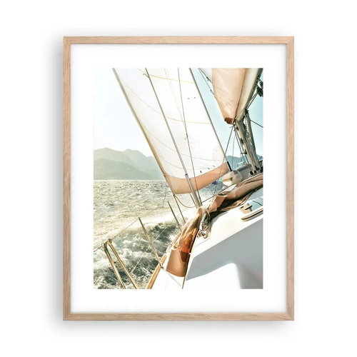 Poster in light oak frame - Full Sail - 40x50 cm