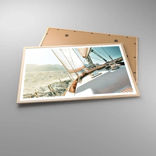 Poster in light oak frame - Full Sail - 91x61 cm