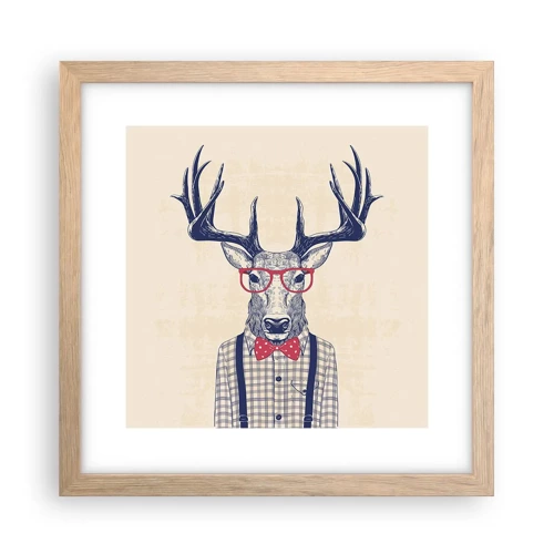 Poster in light oak frame - Fun Extravagance - 30x30 cm