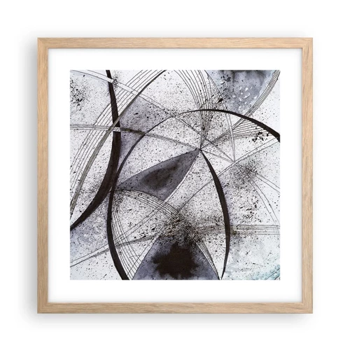 Poster in light oak frame - Futuristic Fantasy - 40x40 cm