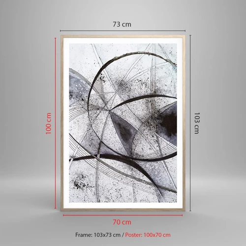 Poster in light oak frame - Futuristic Fantasy - 70x100 cm