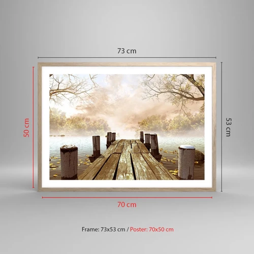 Poster in light oak frame - Gentle Sadness of Autumn - 70x50 cm