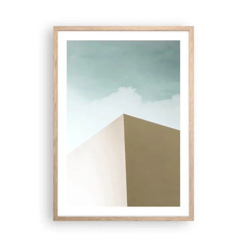 Poster in light oak frame - Geometry of a Sunny summer - 50x70 cm