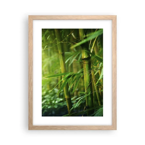 Poster in light oak frame - Getting to Know the Green - 30x40 cm