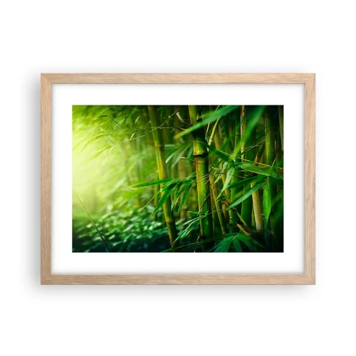 Poster in light oak frame - Getting to Know the Green - 40x30 cm