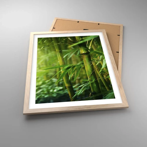Poster in light oak frame - Getting to Know the Green - 40x50 cm