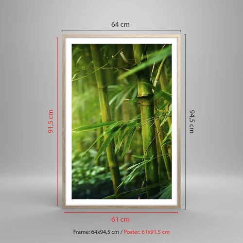 Poster in light oak frame - Getting to Know the Green - 61x91 cm