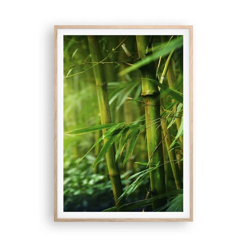Poster in light oak frame - Getting to Know the Green - 70x100 cm