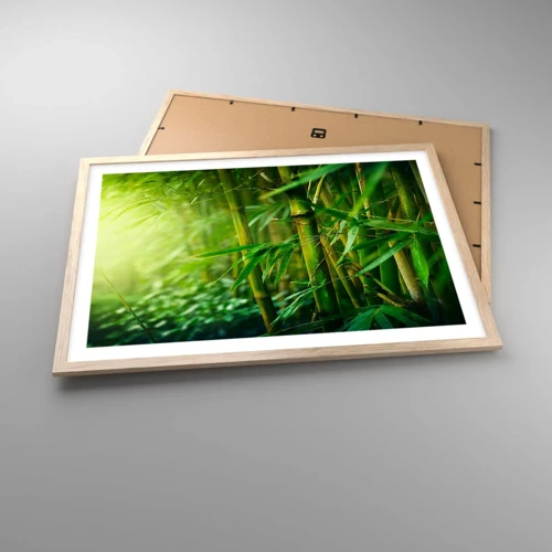 Poster in light oak frame - Getting to Know the Green - 70x50 cm