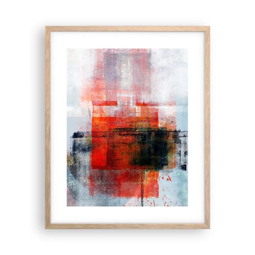 Poster in light oak frame - Glowing Composition - 40x50 cm