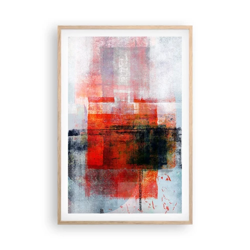 Poster in light oak frame - Glowing Composition - 61x91 cm