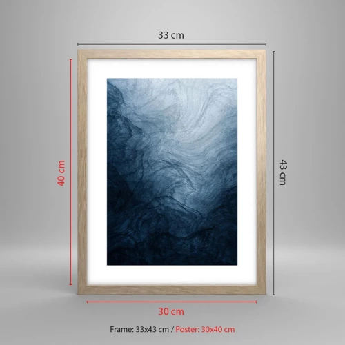 Poster in light oak frame - Going Deep - 30x40 cm