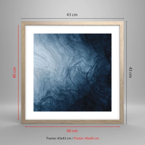 Poster in light oak frame - Going Deep - 40x40 cm