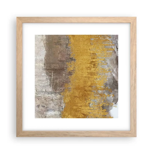 Poster in light oak frame - Golden Blast - 30x30 cm