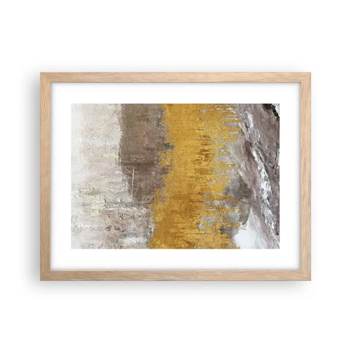 Poster in light oak frame - Golden Blast - 40x30 cm