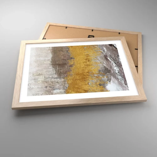 Poster in light oak frame - Golden Blast - 40x30 cm