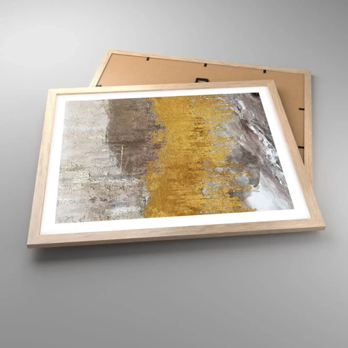 Poster in light oak frame - Golden Blast - 50x40 cm