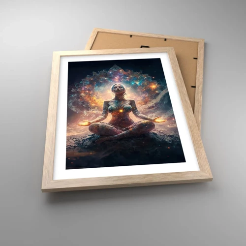 Poster in light oak frame - Good Energy Flow - 30x40 cm