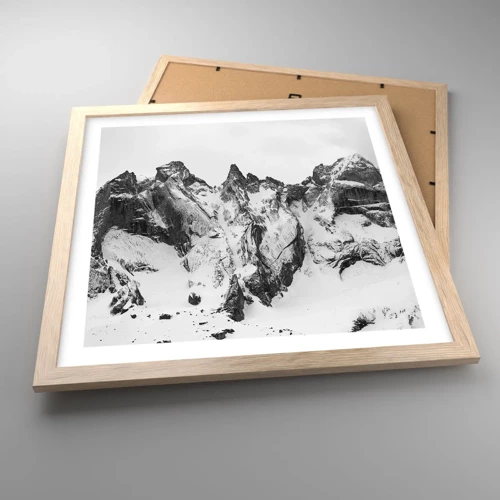 Poster in light oak frame - Granite Ridge - 40x40 cm