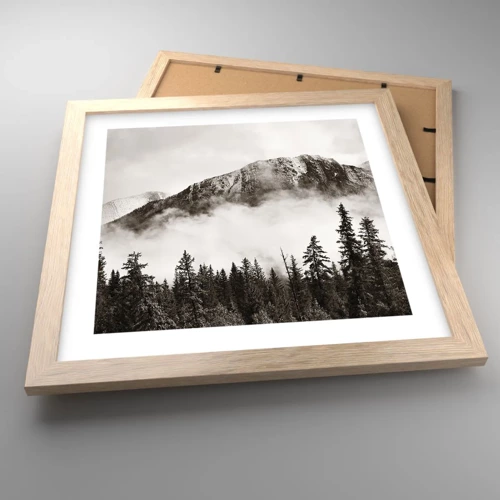 Poster in light oak frame - Granite Ruler - 30x30 cm