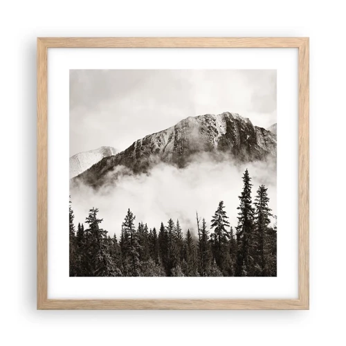 Poster in light oak frame - Granite Ruler - 40x40 cm