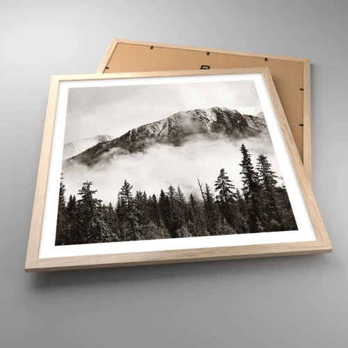 Poster in light oak frame - Granite Ruler - 50x50 cm