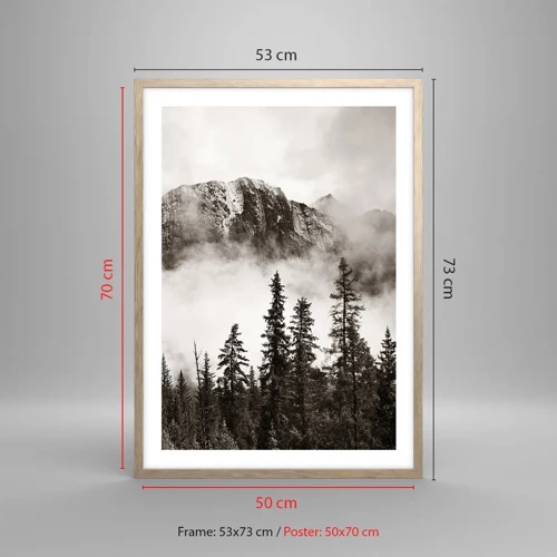 Poster in light oak frame - Granite Ruler - 50x70 cm