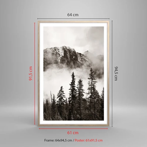 Poster in light oak frame - Granite Ruler - 61x91 cm