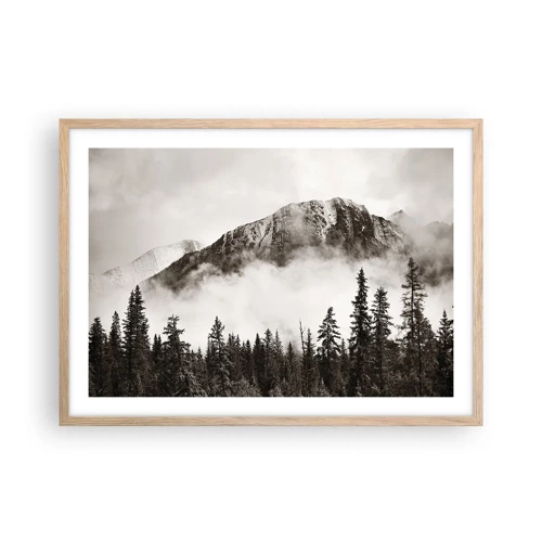 Poster in light oak frame - Granite Ruler - 70x50 cm