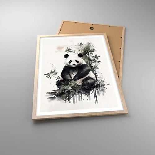 Poster in light oak frame - Greetings from China - 50x70 cm