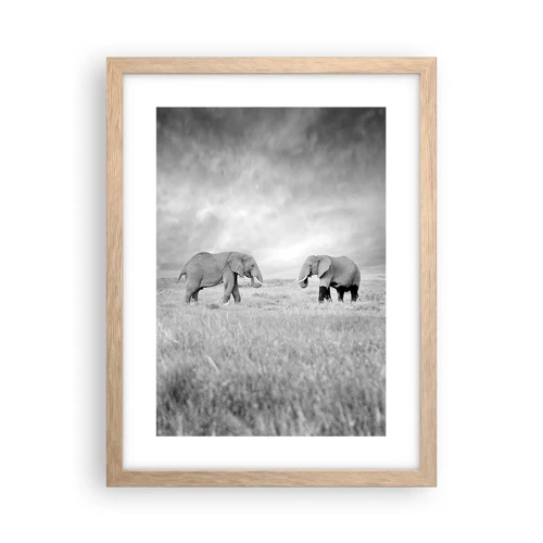 Poster in light oak frame - Grey Is Beautiful - 30x40 cm