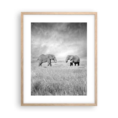 Poster in light oak frame - Grey Is Beautiful - 40x50 cm