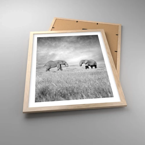 Poster in light oak frame - Grey Is Beautiful - 40x50 cm