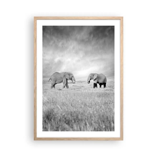 Poster in light oak frame - Grey Is Beautiful - 50x70 cm