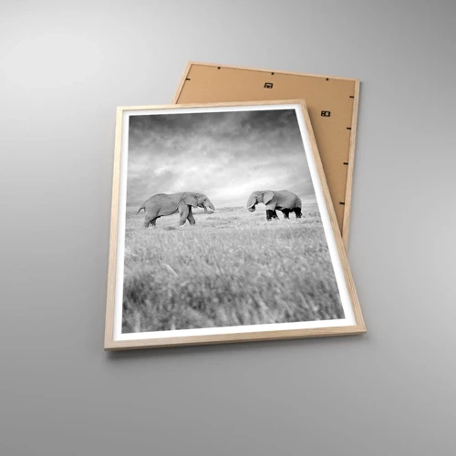 Poster in light oak frame - Grey Is Beautiful - 61x91 cm