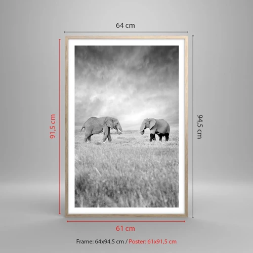 Poster in light oak frame - Grey Is Beautiful - 61x91 cm