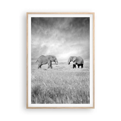 Poster in light oak frame - Grey Is Beautiful - 70x100 cm