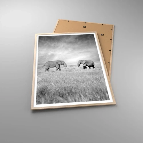 Poster in light oak frame - Grey Is Beautiful - 70x100 cm