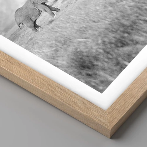 Poster in light oak frame - Grey Is Beautiful - 70x100 cm