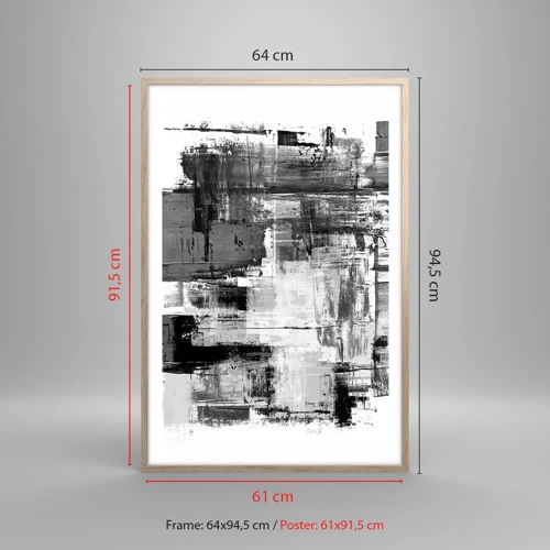Poster in light oak frame - Grey is Beautiful - 61x91 cm