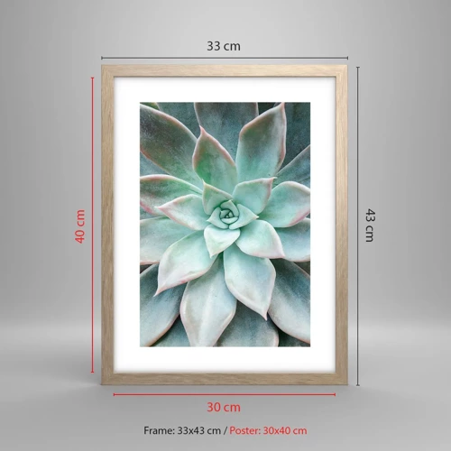 Poster in light oak frame - Heart of a Desert - 30x40 cm